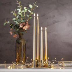 LED Antiklys Metallic Guld