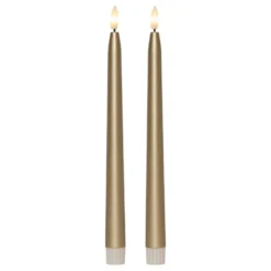 LED Antiklys Metallic Guld