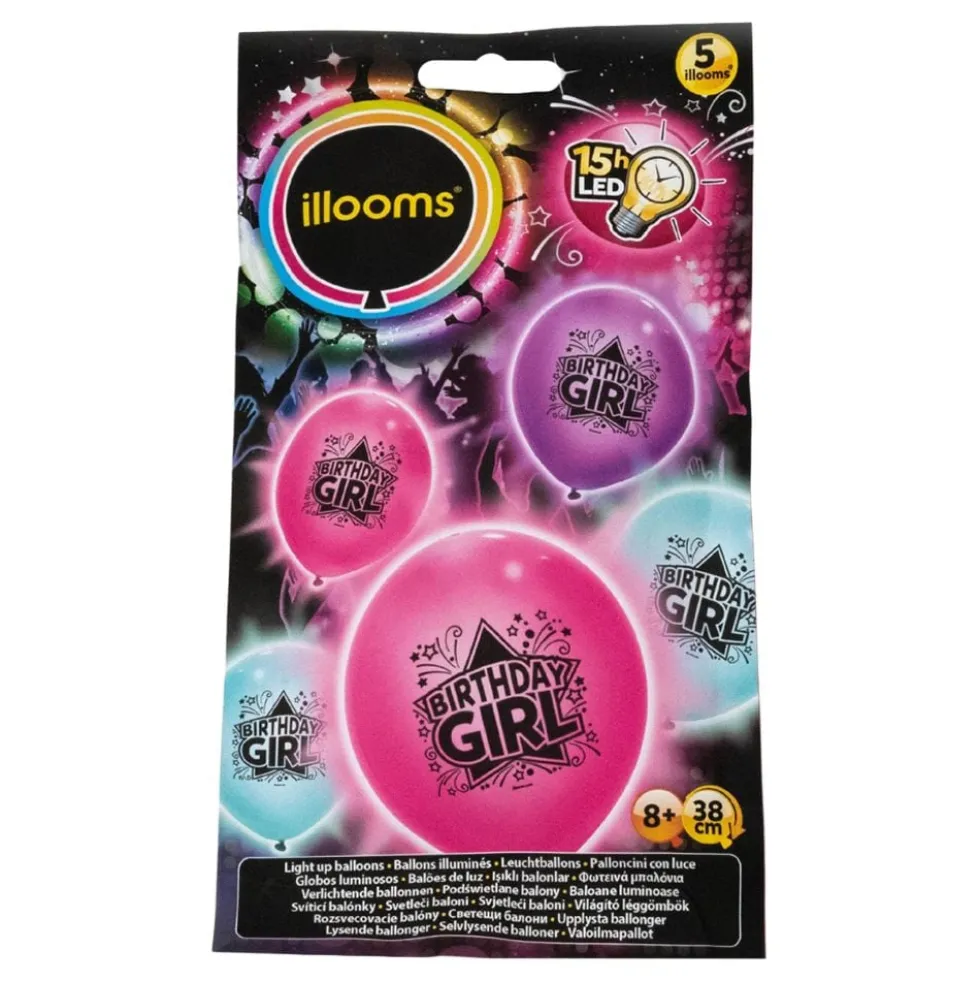 LED-Balloner Birthday Girl