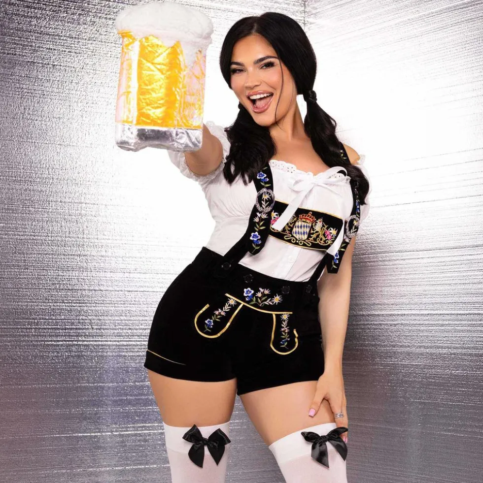 Lederhosen Shorts Dame Deluxe Kostume