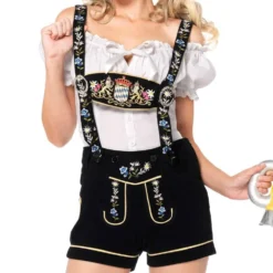 Lederhosen Shorts Dame Deluxe Kostume