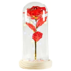 LED Evighedsrose i Glaskuppel