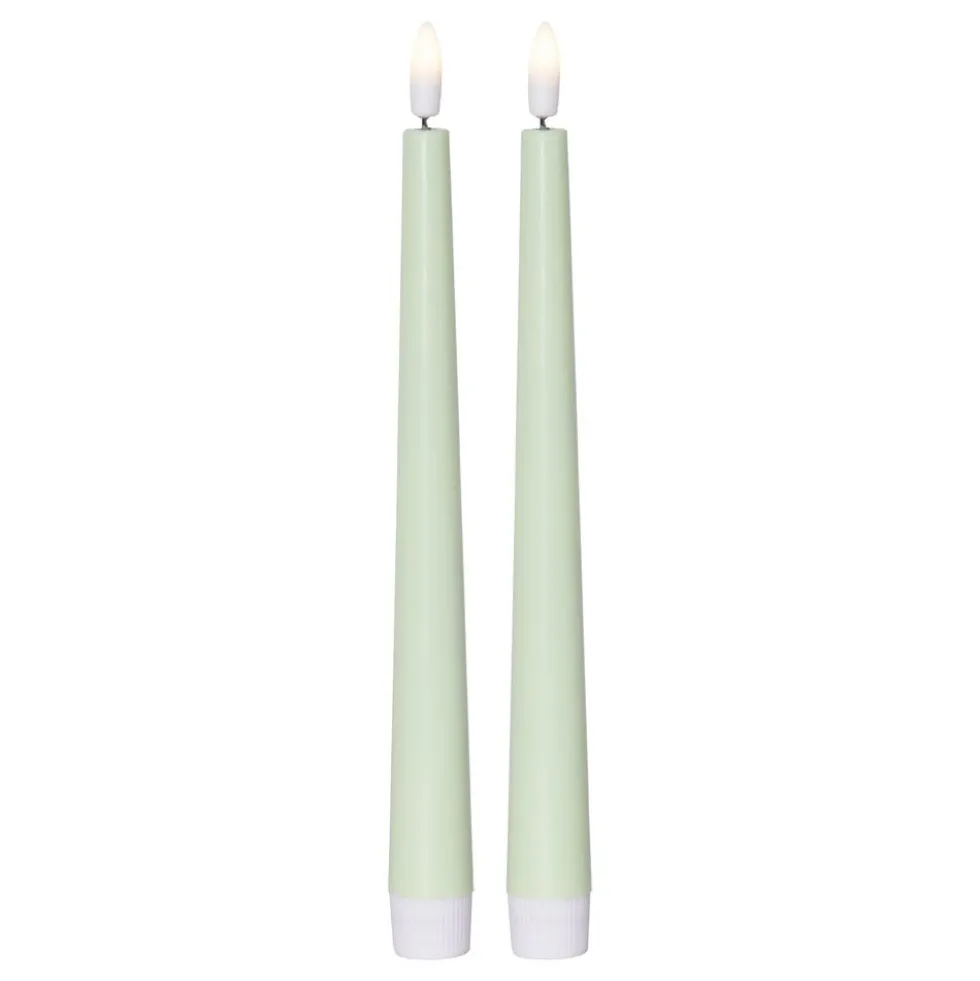 LED Kronelys Grøn