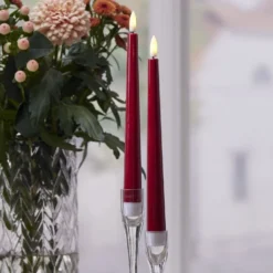 LED Kronelys Røde