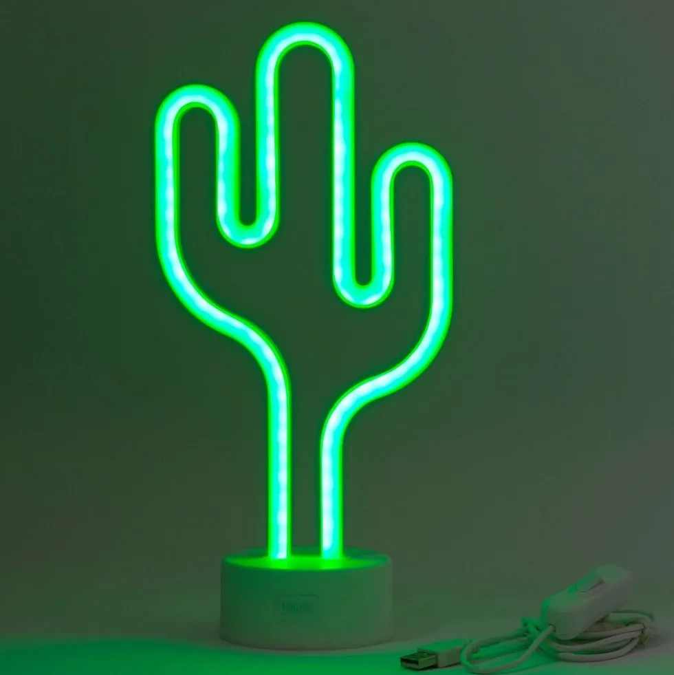 LED-Lampe Kaktus med Neoneffekt