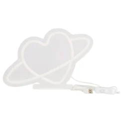 LED-lampe Planet Heart med Neon-effekt