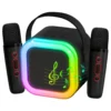 LED Mini Karaokehøjttaler med Mikrofoner