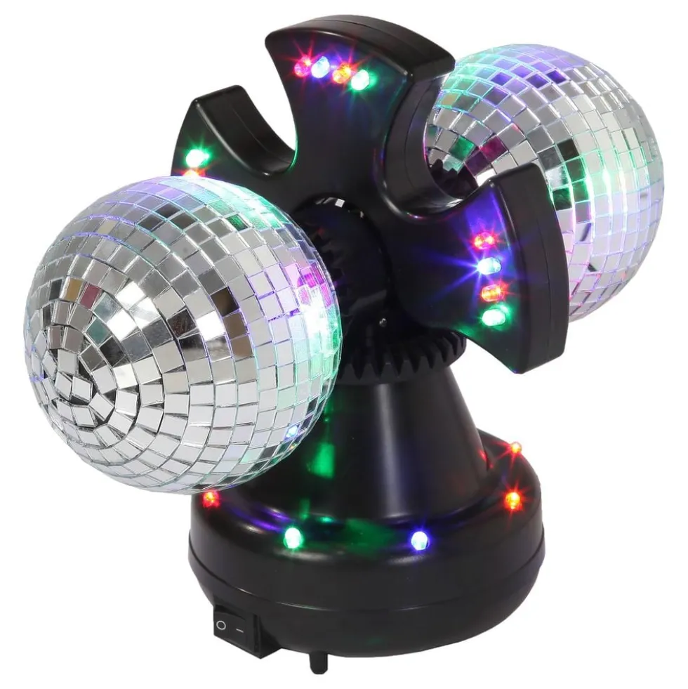 LED Roterende Spejlkugler Duo