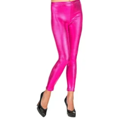 Leggings Metallic Lyserød