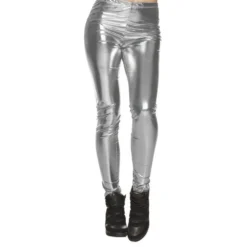 Leggings Metallic Sølv