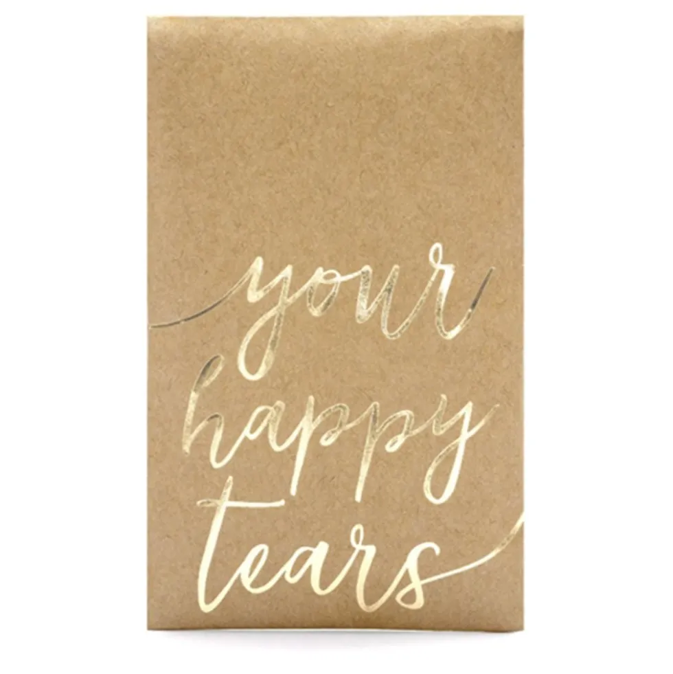 Lommetørklæder Your Happy Tears Guld