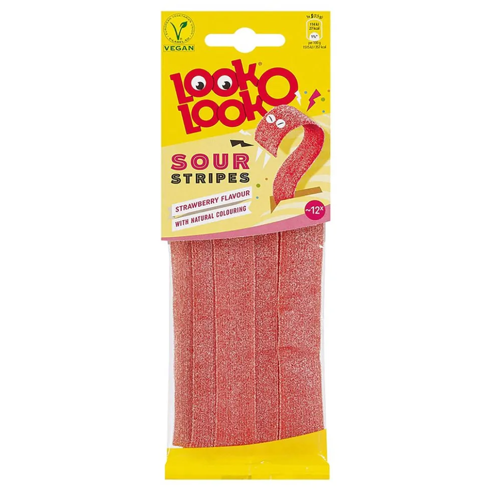 Look-O-Look Jordbær Sour Stripes