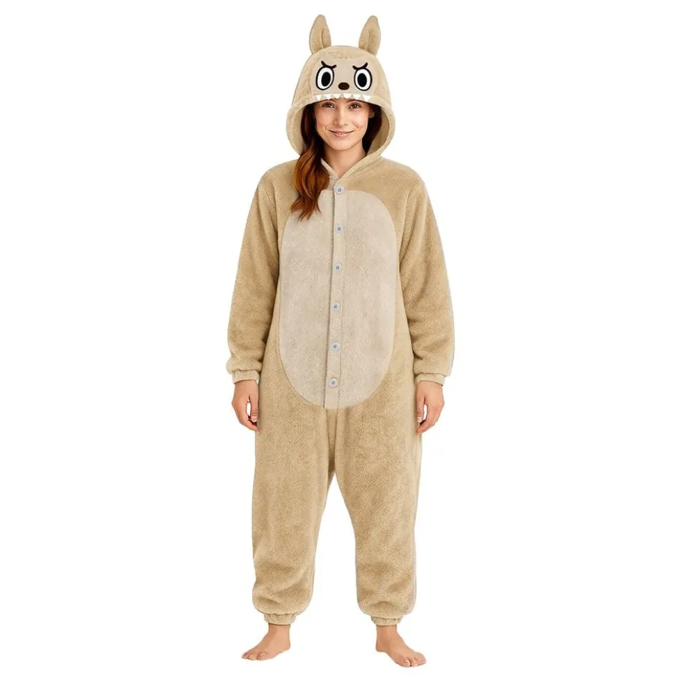 Lulu Monster Beige Onesie Dame Kostume