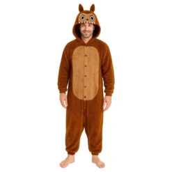 Lulu Monster Brun Onesie Herre Kostume