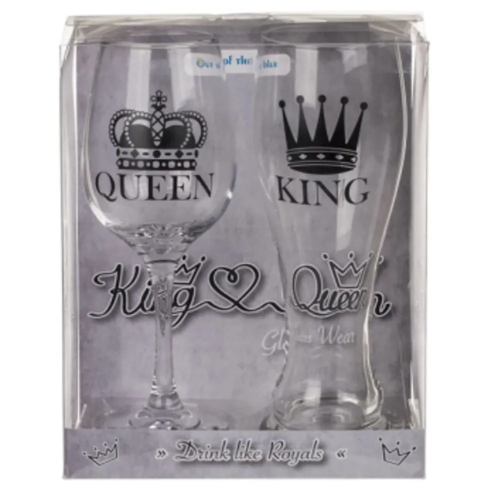 Øl- & Vinglas King & Queen