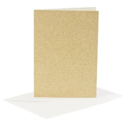 Lykønskningskort Guld Glitter