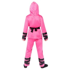 Lyserød Ninja Børnekostume