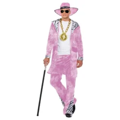 Lyserød Pimp Kostume