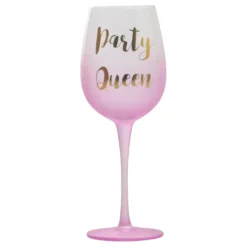 Lyserød Vinglas Party Queen