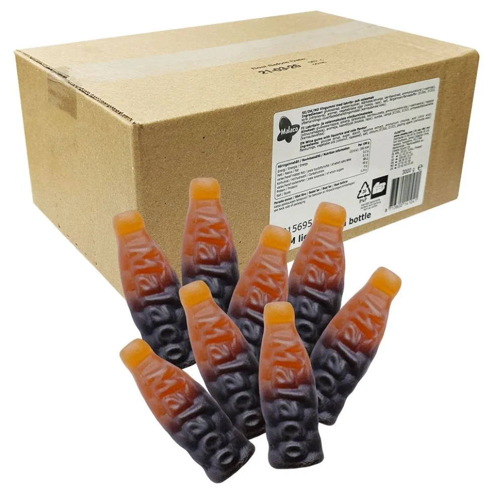 Malaco Mini Cola-Lakridsflaske Økonomipakke