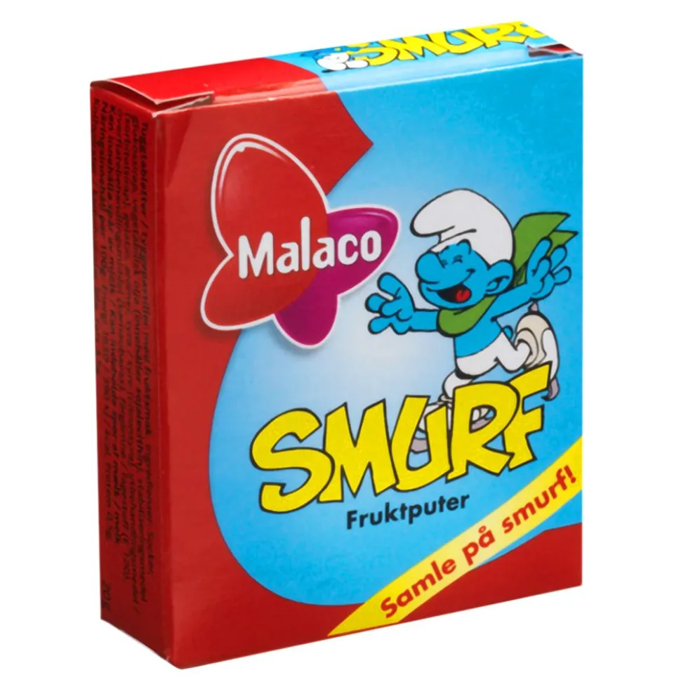 Malaco Smurf Frugtpuder Pastiller