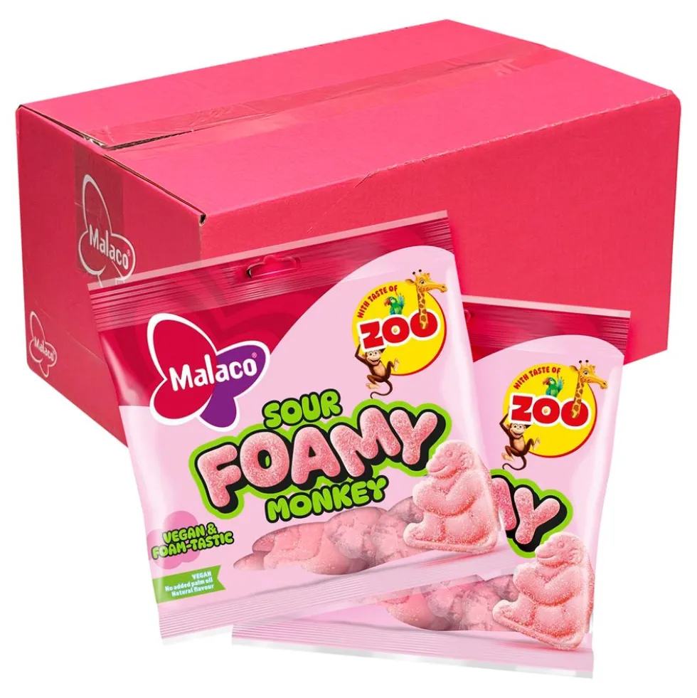 Malaco Zoo Sour Foamy Monkey Økonomipakke
