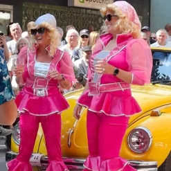 Mama Mia Lyserødt Kostume