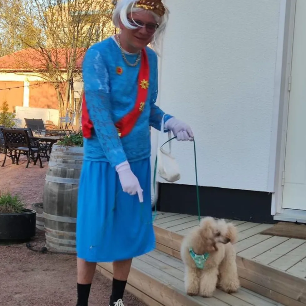 Mandlig Queen Elizabeth Kostume