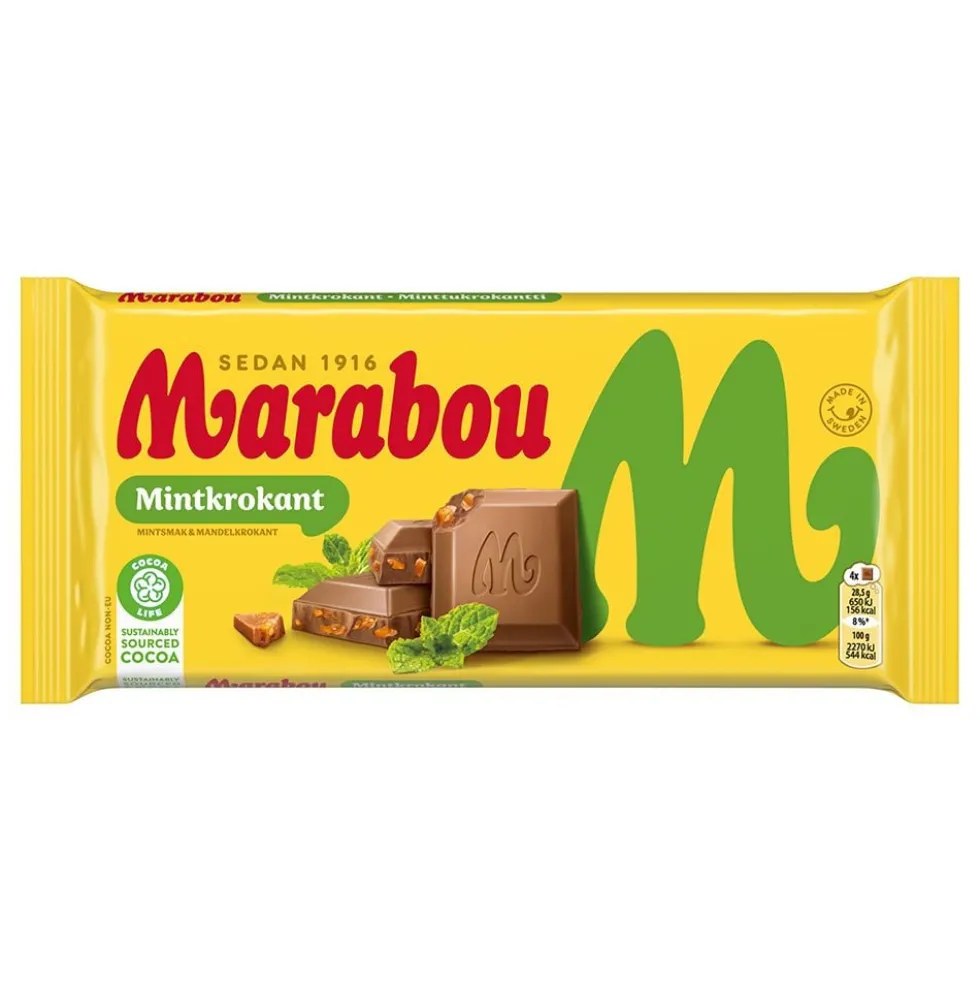 Marabou Mintkrokant Chokolade