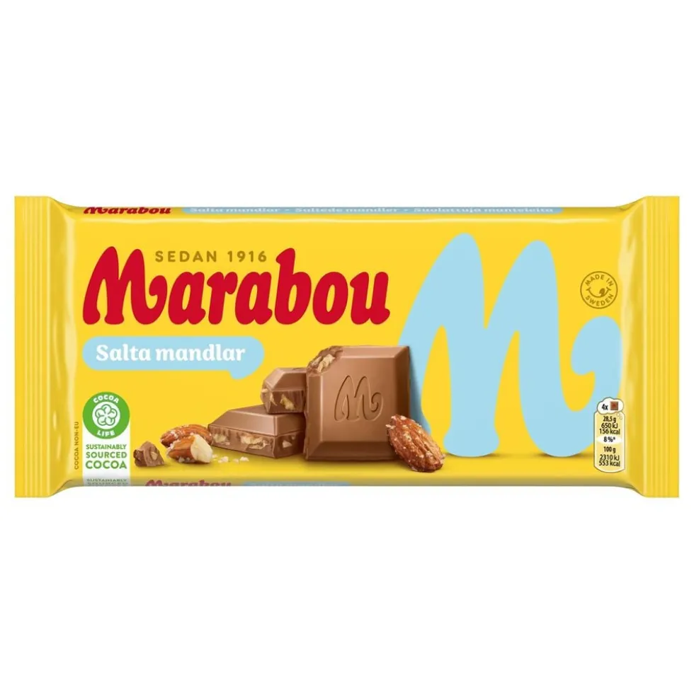 Marabou Salta Mandlar Chokoladebar