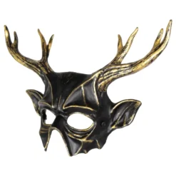 Maske Rensdyr Fantasy Sort/Guld