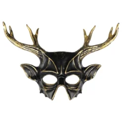 Maske Rensdyr Fantasy Sort/Guld