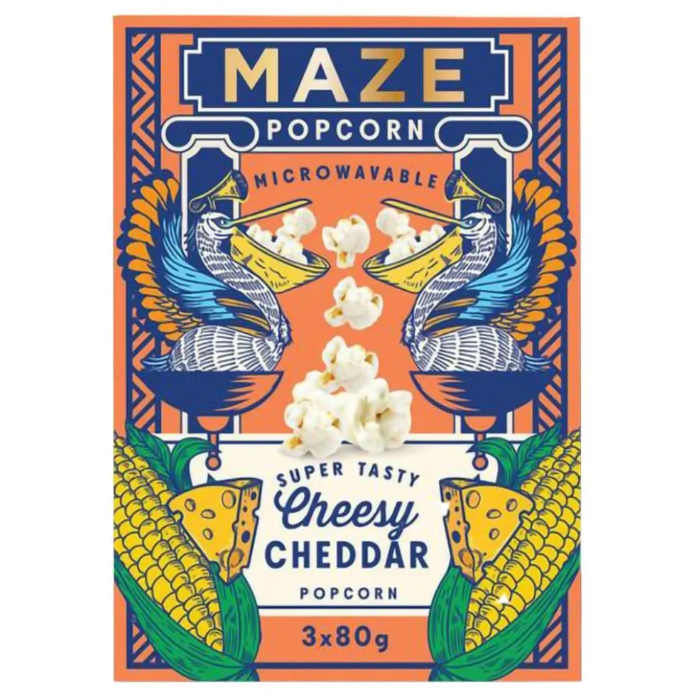Maze Popcorn Cheesy Cheddar