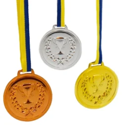 Medaljer Guld/Sølv/Bronze med Bånd
