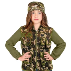 Militærvest med camouflage til børn
