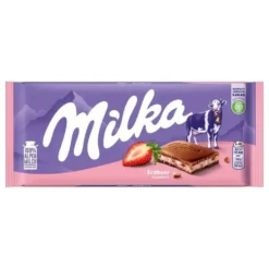Milka Mælkechokoladebar Jordbær