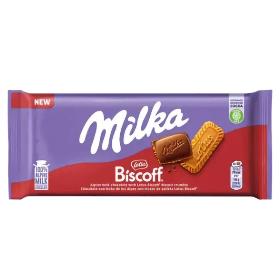Milka Mælkechokoladebar Lotus Biscoff