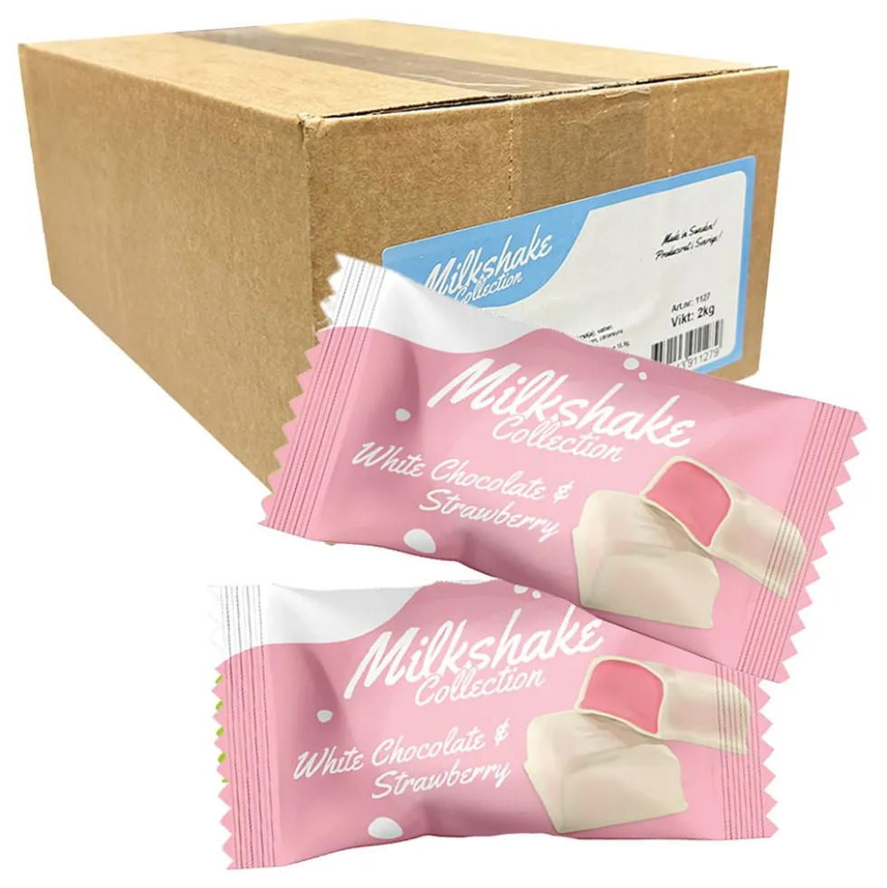 Milkshake White Choco & Strawberry Økonomipakke