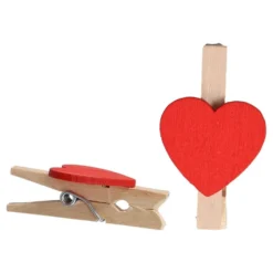 Mini-tøjklemmer med Hjerter