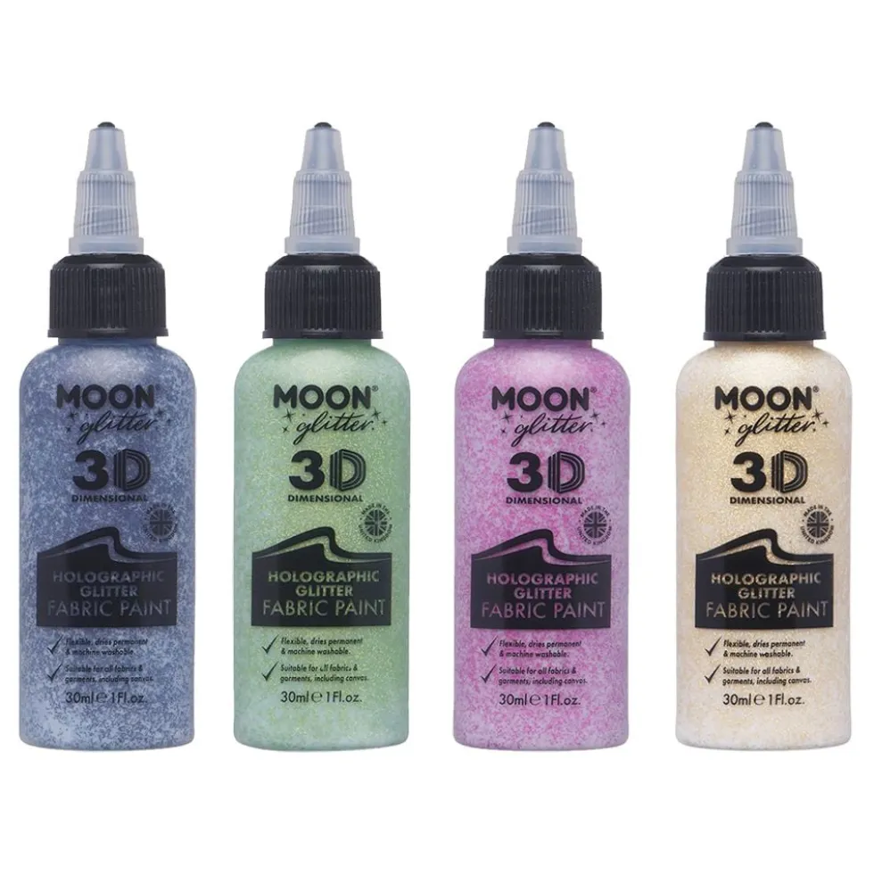 Moon Creations Holografisk Glitter Tekstilfarve