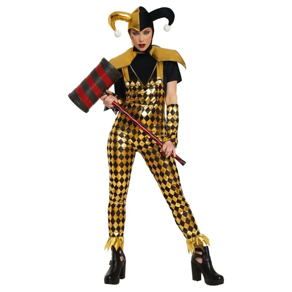 Mørk Harlequin Dame Kostume