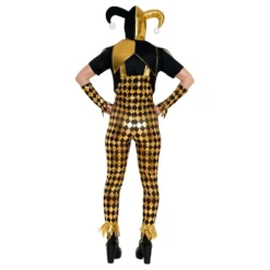 Mørk Harlequin Dame Kostume