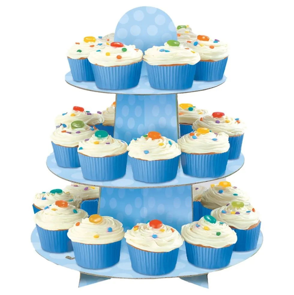 Muffinsstativ Baby Shower Blå
