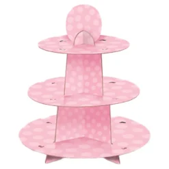 Muffinsstativ Baby Shower Lyserød