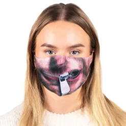 Mundbind med Ansigtsmotiv