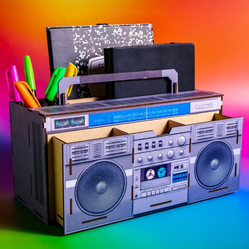 Mustard Boom Box Skrivebordsorganisator