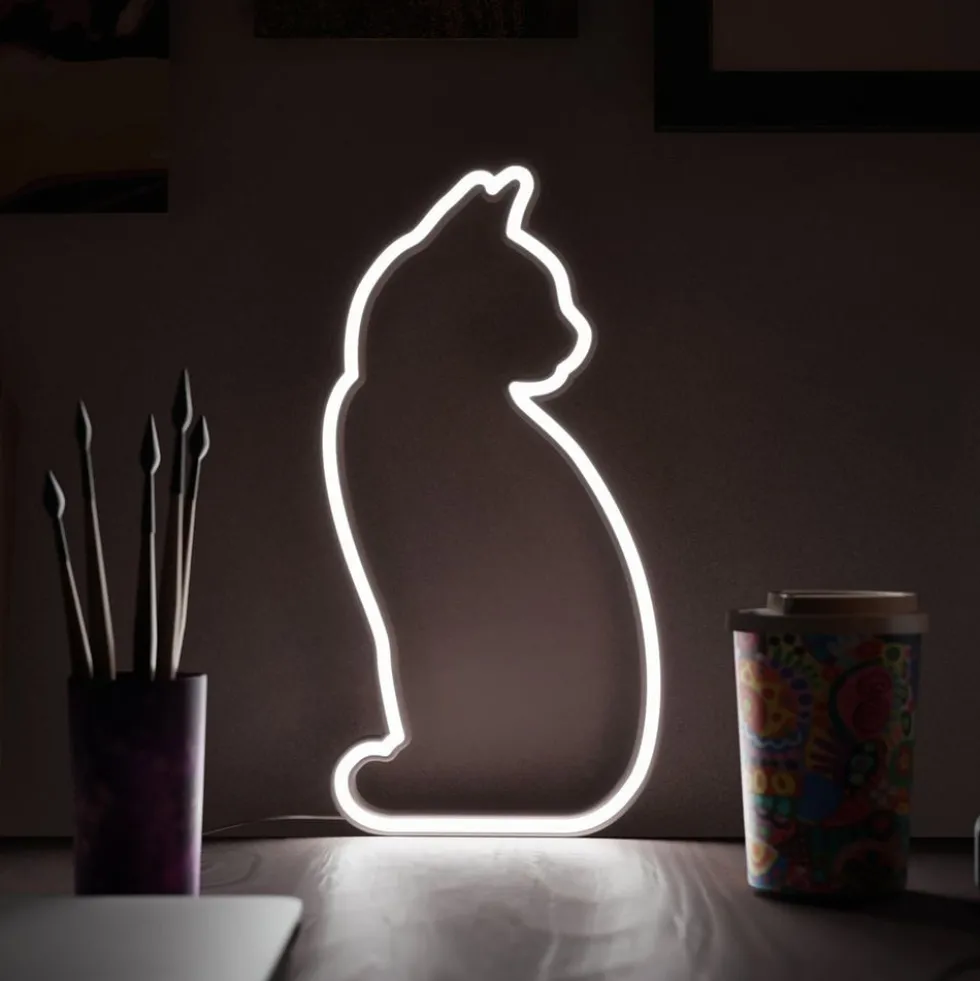 Mustard LED-lampe Kat Neon
