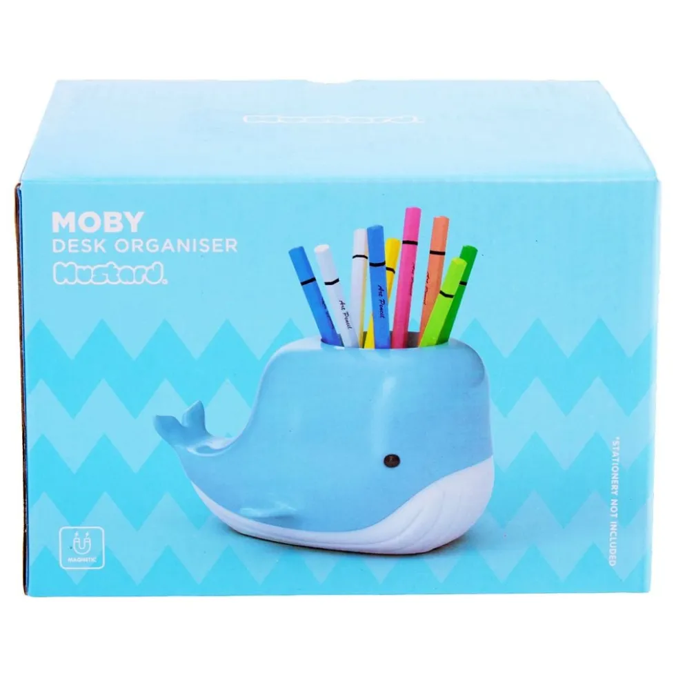 Mustard Moby Whale Skrivebordsorganisator