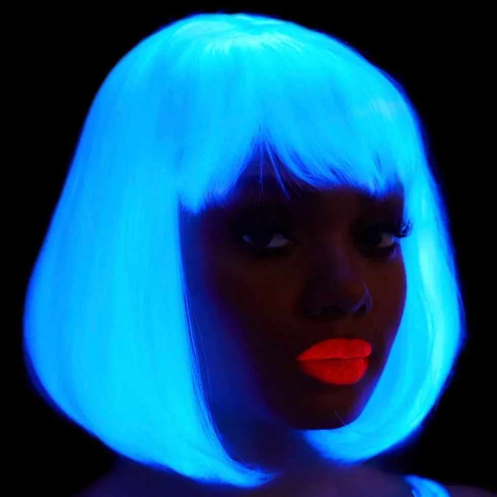 Neon Hvid Page Paryk Deluxe
