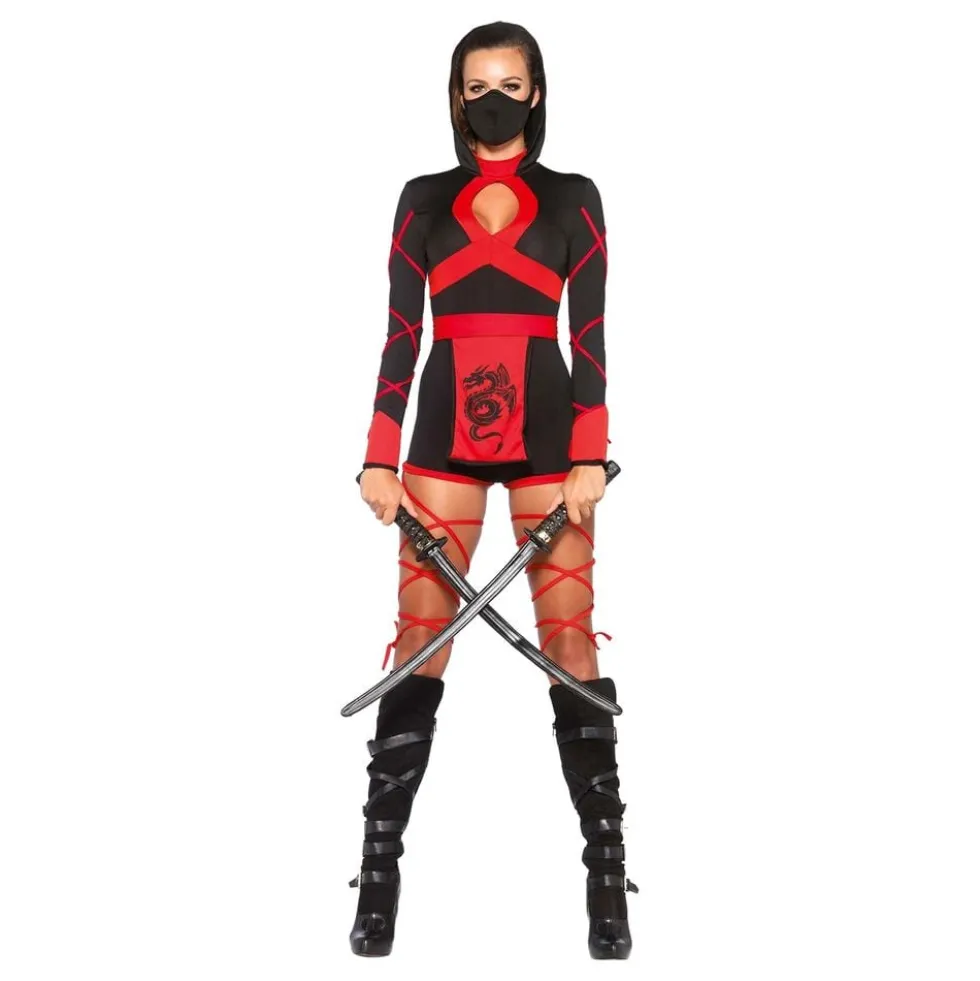 Ninja Sort/Rød Kostume